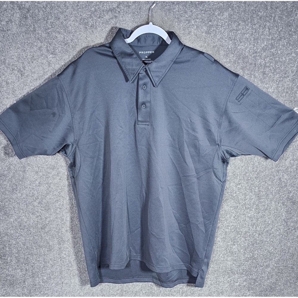 Propper Tactical Performance Polo Shirt Mens Size XL Blue Stretch Short‎ Sleeve